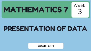 Presentation of Data  Grade 7 Math Quarter 4 Week 3 ETULAY [upl. by Linnea]