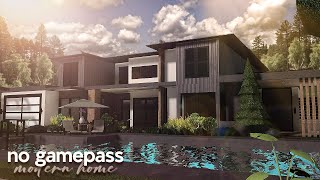 No Gamepass Modern Home  Roblox  Bloxburg House build  Speedbuild [upl. by Nabala827]