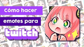 TUTORIAL DE EMOTICONES PARA TWITCH ✨  Paso a Paso [upl. by Thorlay]