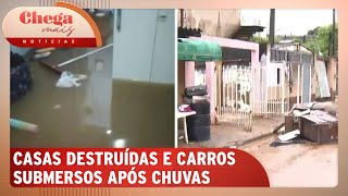 Chuva deixa rastro de lama dentro de casas invadidas pela água  Chega Mais Notícias 081124 [upl. by Suriaj]