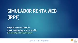 UTILIZACIÓN SIMULADOR RENTA WEB IRPF [upl. by Rapsac618]