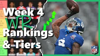 Week 4  Wide Receiver Rankings amp Tiers Top 40  Fantasy Football [upl. by Hammerskjold31]