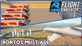 Top 5 Things RORTOS MUST add to RFS Real Flight Simulator 🔥🔥 [upl. by Garv]