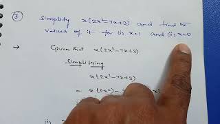 Algebraic Expressions Class 8 Exercise1122newpost tutorial [upl. by Lissy]