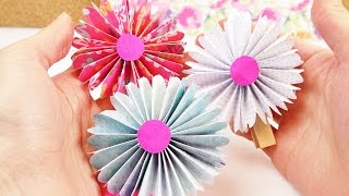 DIY Frühlings Blumen aus Papier  Dekoideen einfach und schön  Süßes Blumen Geschenk selber machen [upl. by Aljan]