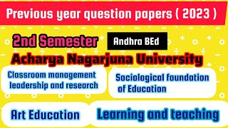 2nd Semester Previous year question papers 2023 [upl. by Suiramed]