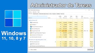 5 formas de Abrir el Administrador de tareas en Windows 11 10 8 y 7 [upl. by Almat]