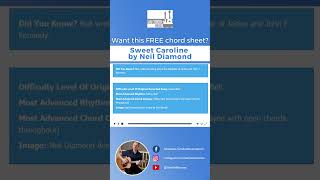 FREE CHORD SHEET  Sweet Caroline by Neil Diamond  Ian OBrien [upl. by Gombach]