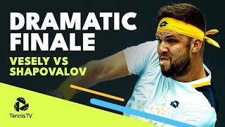 Jiri Vesely vs Denis Shapovalov Dramatic Finale  Dubai 2022 Highlights [upl. by Dougy]