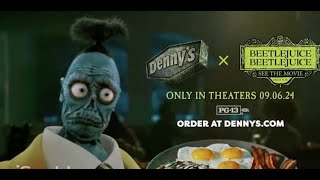 Dennys Commercial 2024 Ad Beetlejuice Beetlejuice Its Back Ad Review [upl. by Talia]