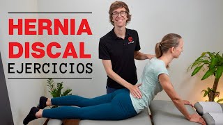 Hernia Discal Mejores Ejercicios Eliminar el Dolor Lumbar y la Ciática [upl. by Nosnorb]