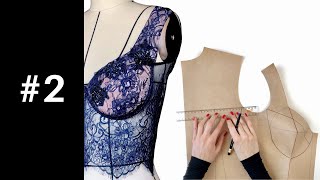 How to make the bustier pattern using basic block an idea for your inspiration [upl. by Sandon]