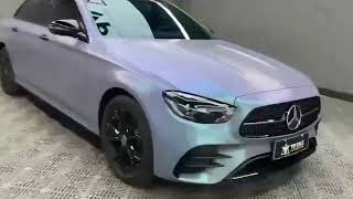 CAXVINYL Factory Direct HD PET Liner Matte Starlight Grey Blue Car Wrap [upl. by Oiramrej]