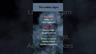 Zodiac Signs Up Early Up Late or Just Over It [upl. by Ahsiekin436]