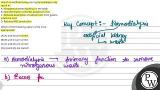 Use of an artificial kidney during hemodialysis may result inA Nitrogenous waste buildup in t [upl. by Amend170]