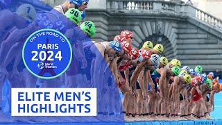 Highlights  2023 World Triathlon Olympic Triathlon Test Event Paris Elite Men [upl. by Ylekalb]