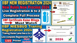 IIBF Registration process 2024  iibf certificate kaise milega 2024  NIESBUD registration process [upl. by Slater650]