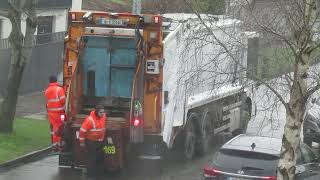 Greyhound Mercedes Econic Collecting Brown Bins [upl. by Rexfourd]