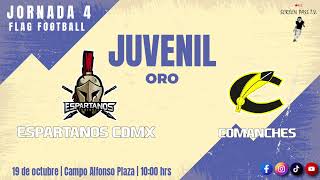 Espartanos CDMX vs Comanches Jornada 4 Juvenil Oro [upl. by Neral]