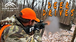 DEER DRIVES  Muzzleloader Deer Hunting [upl. by Eseilana816]