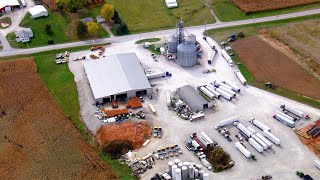 AERIALS Pumpkin farm in Fredericksburg Indiana [upl. by Keppel]