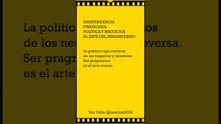 LIBERTAD FINANCIERA PRAGMATISMO Y POLITICA  2410041 [upl. by Eivets726]