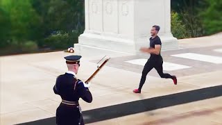 He Tried To Mess With A Guard Of The Tomb Of The Unknown Soldier [upl. by Nichy704]