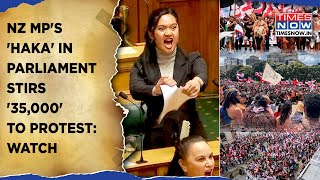 New Zealand MPs Haka Stirs 35000 To March For Maori Rights Watch  Parliament Protest Spill [upl. by Seni]