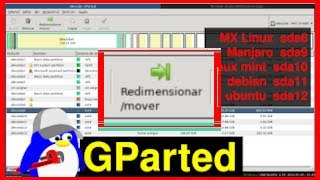 Redimensionar y Mover Particiones con Gparted 🐧 Multiboot 6 en 1 Linux  Windows V286 [upl. by Nivalc448]