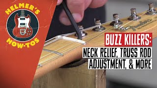 DIY How to Adjust Your Guitars Neck Relief amp Truss Rod—Plus Fix Your Action  Helmer’s HowTos [upl. by Anilram]