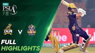 Full Highlights  Peshawar Zalmi vs Quetta Gladiators  Match 22  HBL PSL 7  ML2T [upl. by Lindholm924]