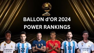 BALLON d’OR 2024 POWE RANKINGS after Euro amp Copa America  LIST OF NOMINEES [upl. by Lorri]