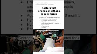 Factors that change anesthetic requirements [upl. by Holsworth]