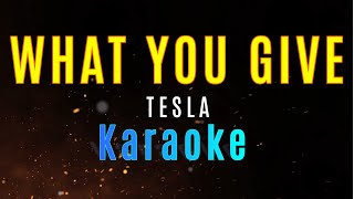 WHAT YOU GIVE  Tesla KARAOKE [upl. by Chesnut]