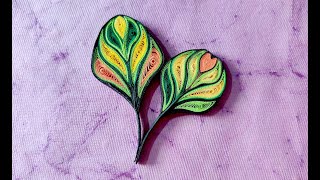 Advanced quilled leaves [upl. by Nahk715]