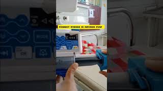 Infusion pump  how to set infusion pump bscnursing youtubeshorts medicallife nursing [upl. by Lakin]