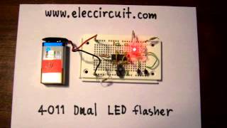 4011 dual led flasher [upl. by Rebme]