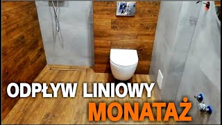 Odpływ liniowy montaż  remont łazienki [upl. by Angie]