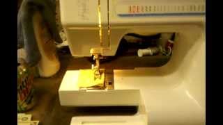 How to thread a Janome School mate schoolmate s3015 Sewing Machine [upl. by Ettenuahs]