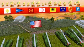 Modern US ARMY Beach Defense VS 10 MILLION MEDIEVAL ARMY  UEBS 2 Ultimate Epic Battle Simulator [upl. by Guimar]