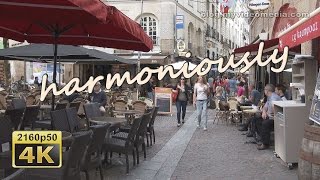 Nantes Morning Walk through Old City  France 4K Travel Channel [upl. by Walrath]