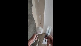 👷Painter Applying putty  Puttying for renovation putty 241106 [upl. by Buseck]