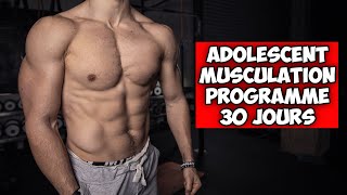 Adolescent programme musculation complet 30 jours  10min à la maison sans matériel [upl. by Harriman]