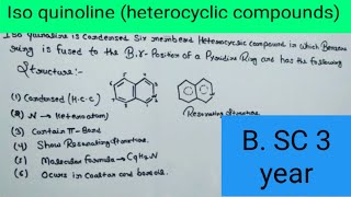 Isoqunoline heterocyclic compounds [upl. by Nash214]