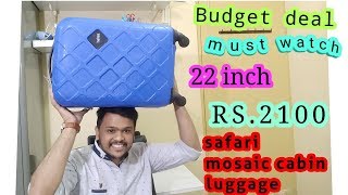 Safari 22 inch Cabin Luggage Review  unboxing trolly bag aditube compact luggage checkin luggage [upl. by Anwahsar]