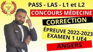 CORRECTION DÉTAILLÉE CONCOURS MÉDECINE  EXAMEN 1  CHIMIE ORGANIQUE  ÉPREUVE 20222023 ANGERS [upl. by Terrye]