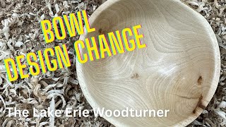 DESIGN CHANGE Woodturning a Sycamore log almost headed to the firewood pileLake Erie Woodturner [upl. by Hermina]