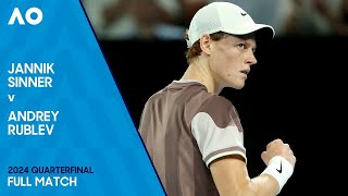 Jannik Sinner v Andrey Rublev Full Match  Australian Open 2024 Quarterfinal [upl. by Natfa117]