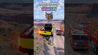 Chance of survival with different vehicles beamng beamngdrive game gameplay gaming beamngcrash [upl. by Ttereve]