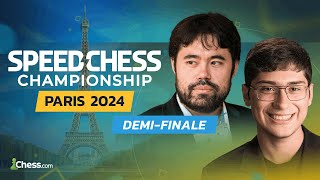 Paris 2024  Alireza Firouzja vs Hikaru Nakamura en demifinale du Speed Chess Championship [upl. by Ynhoj]